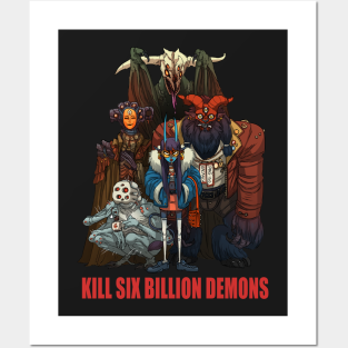 Demons Wall Art - Demon Posse T-shirt/Print by Kill Six Billion Demons